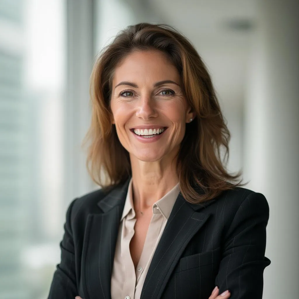 Portrait of a satisfied business client