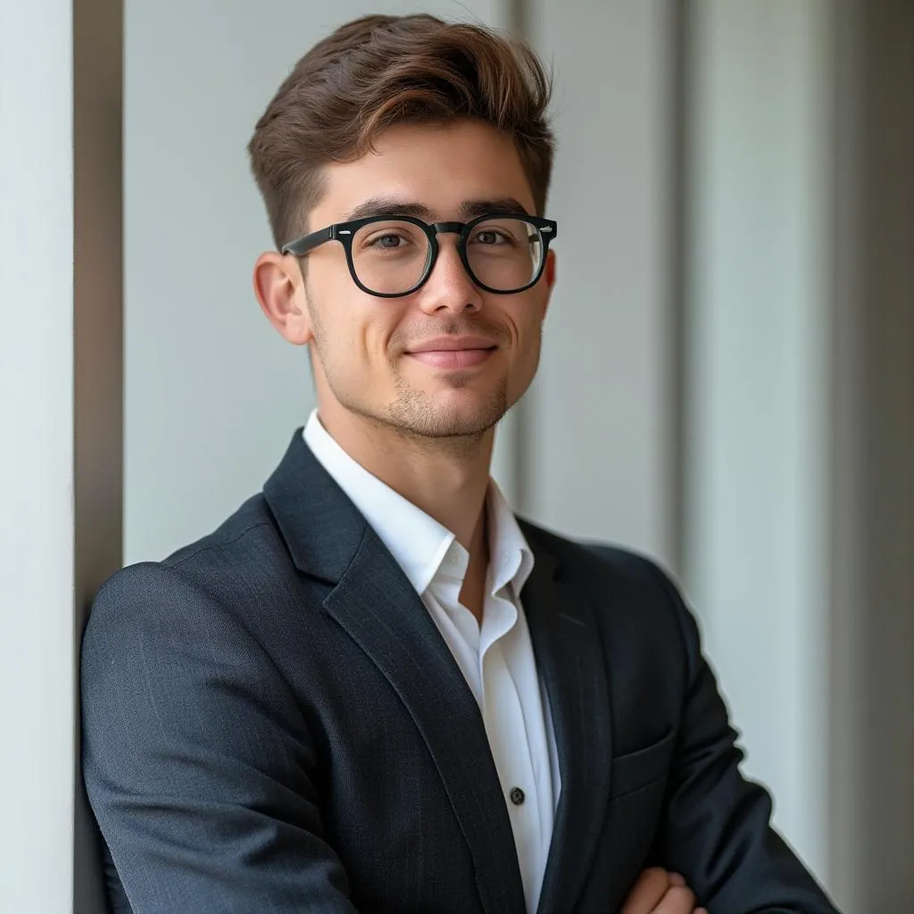 Portrait of a young professional client